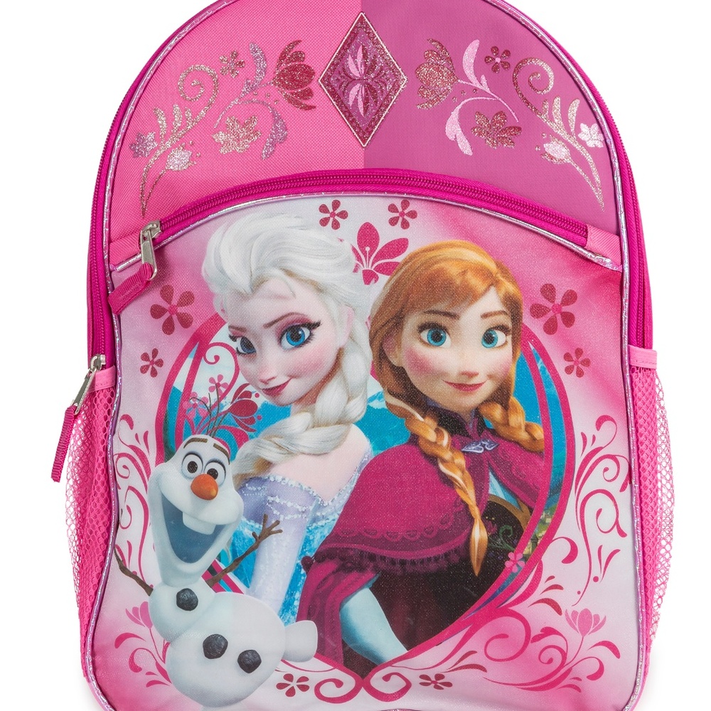 NWT Disney Frozen Anna/Elsa Pink Backpack - Picture 3 of 5